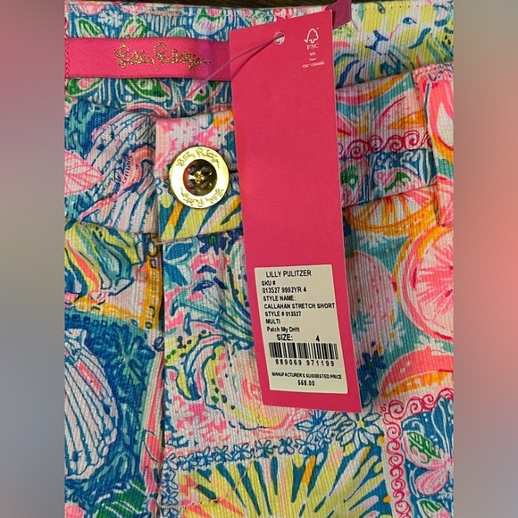 Lilly Pulitzer Patch My Drift Callahan Shorts Size 4 NWT H3 - Picture 5 of 9